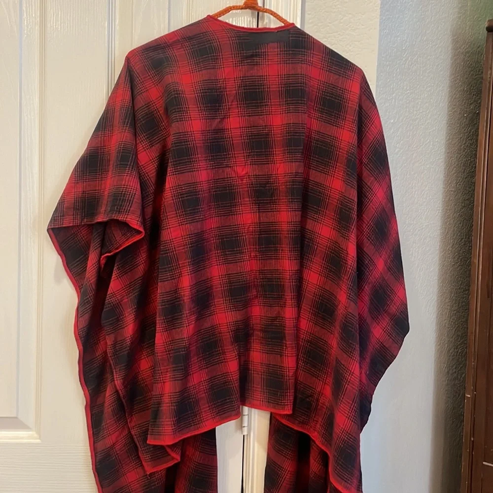 Scarf Shawl Buffalo Check Red Black Ladies Women’s Wrap Winter Fall Drape Fall